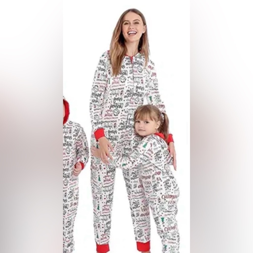Festive Pajama Hoodie Onesie - NWOT